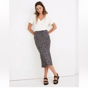 Madewell // Drawstring Midi Slip Skirt in Sweet Floral